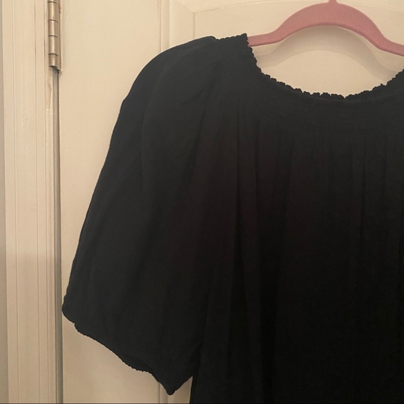 Universal Thread Black Puff Sleeve Smock Dress - Picture 2 of 6